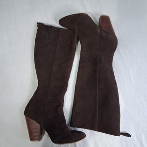 Matisse Savannah Suede Boots Slim Fit Knee High Chocolate Brown Size 8
